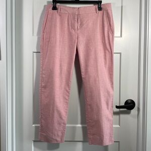 J. Crew Pink Capris Skimmer Pant City Fit For A Stroll on The Beach Size 8 NWT